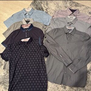 Ted Baker London LOT OF 7 Pcs Size 4 And 5 Men Polo Shirt , Long Sleeve Polo Etc